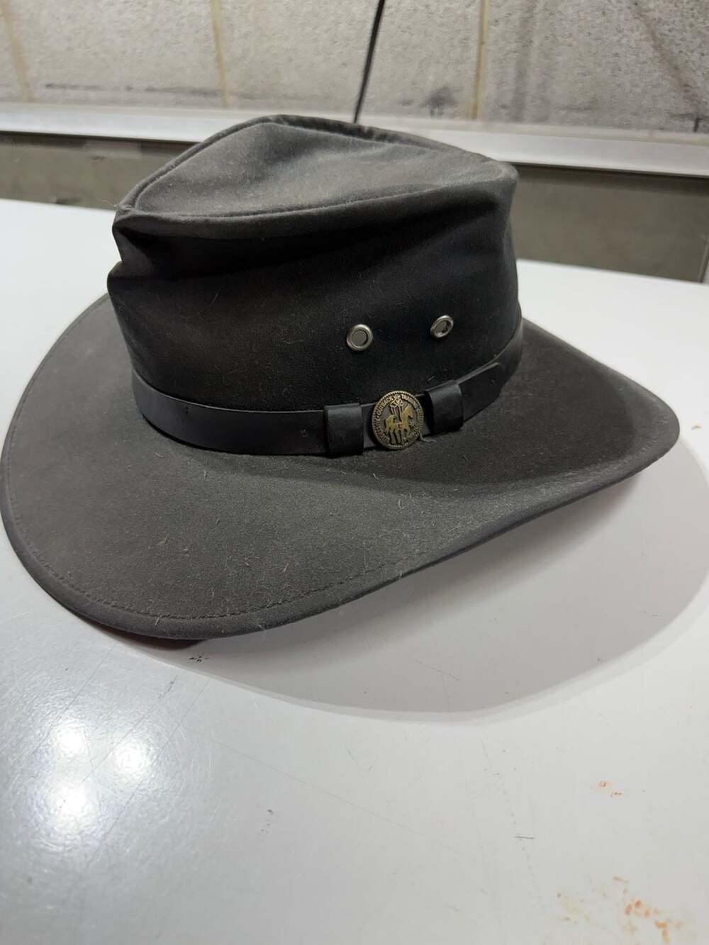 Outback Trading Company Jackaroo Black Cotton Western Hat Size Medium